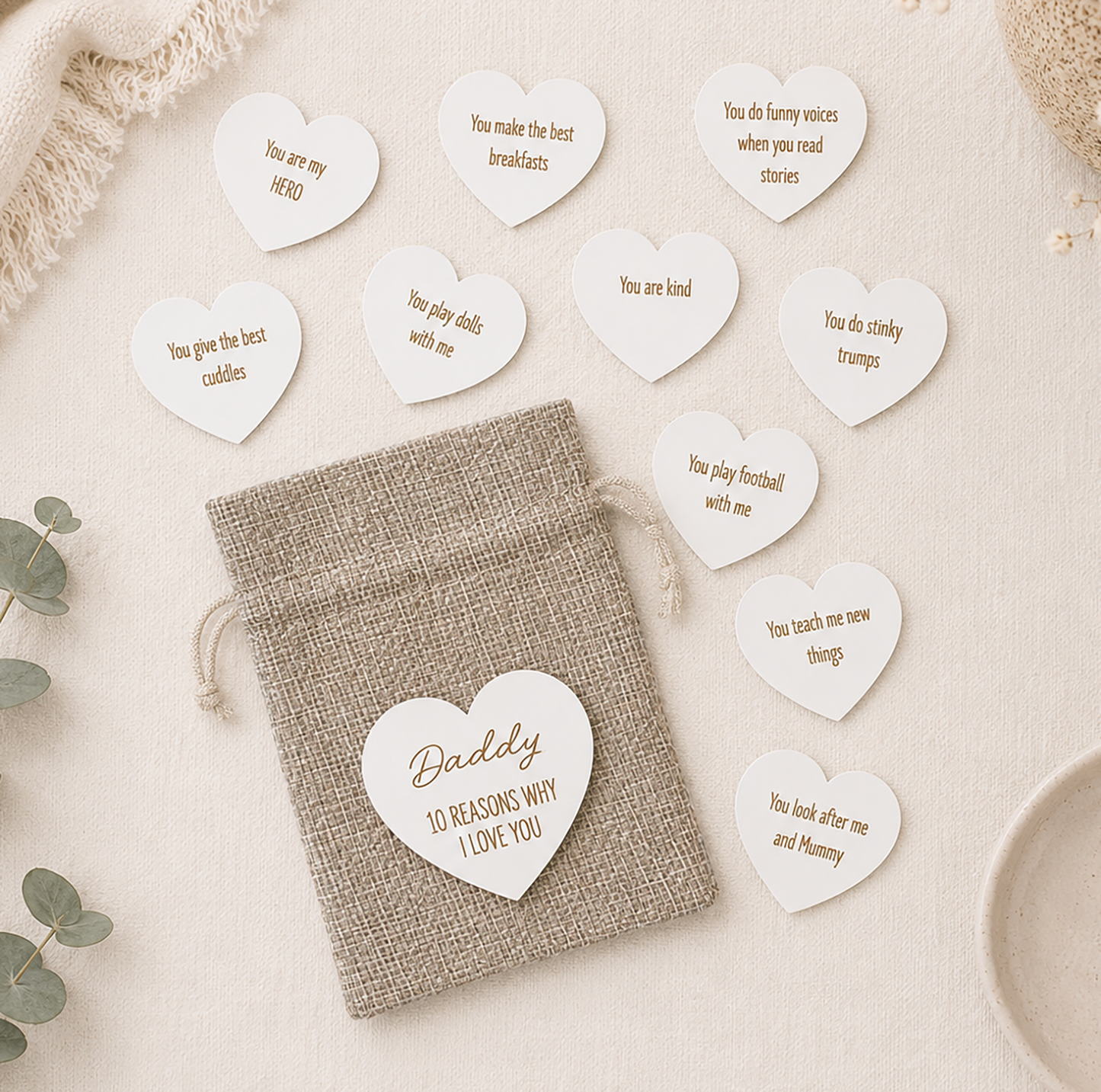 10 Reasons Why I Love You Token Bag